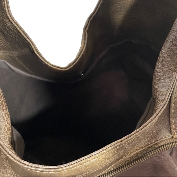 JINGPIN - MULTI TONE BROWN FAUX LEATHER BOHO STYLE - SHOULDER BAG / PURSE - S2 - Picture 11 of 14